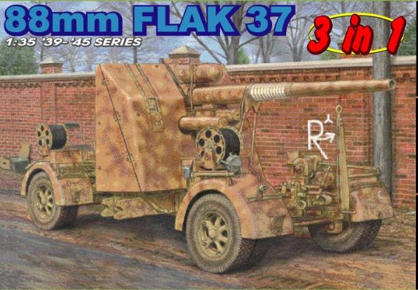 Сборная модель 6287 Dragon 88mm Flak 37 