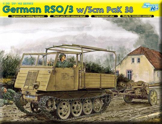 Сборная модель 6684 Dragon германский тягач RSO/3 с пушкой 5cm PaK 38 