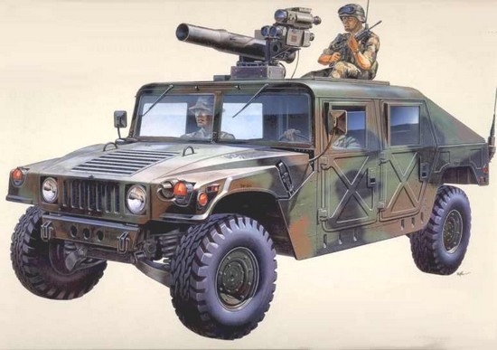 Сборная модель 13250 Academy Автомобиль Хаммер M966 TOW missile carrier 