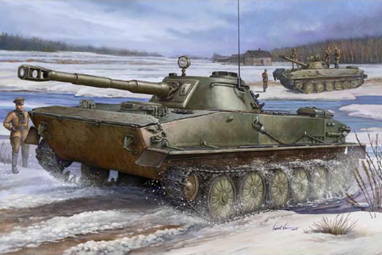 Сборная модель 00380 Trumpeter Советский плавающий танк ПТ-76 1/35