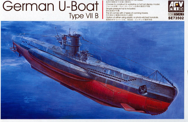 SE73502 AFV-Club Германская подводная лодка U-Boat Type VII/B 1/350