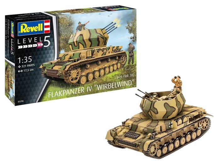 03296 Revell Германская ЗСУ Flakpanzer IV Wirbelwind 1/35