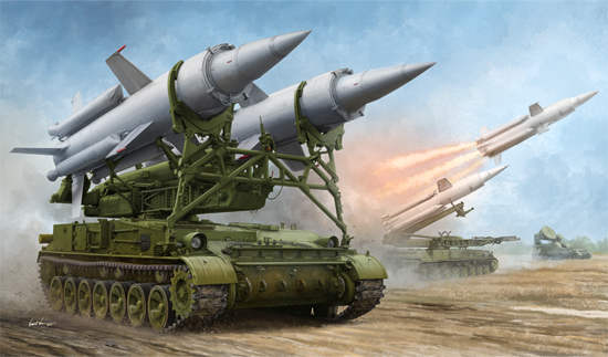 Сборная модель 09523 Trumpeter Российский зенитно-ракетный комплекс 2К11А "Круг-А"  