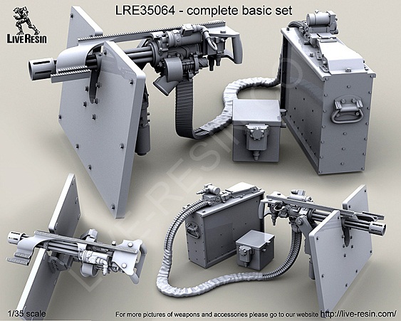 LRE35064 Live Resin Пулемёт M134D Minigun с планкой Пикатинни 1/35