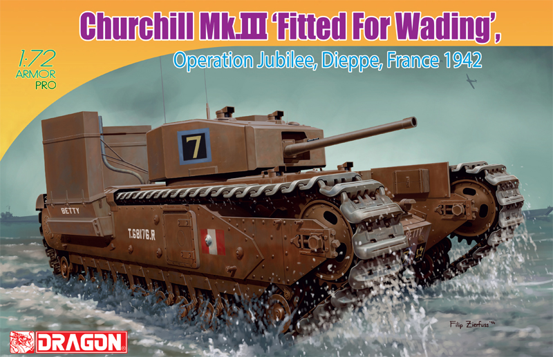 7520 Dragon Танк Churchill Mk.III “Fitted For Wading”, Dieppe France 1942 1/72
