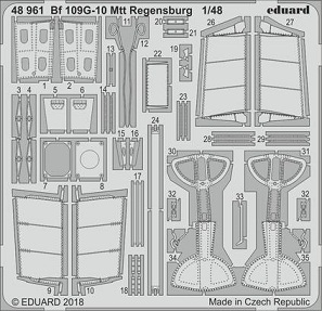 48961 Eduard Набор фототравления для Bf 109G-10 Mtt Regensburg (Eduard) 1/48