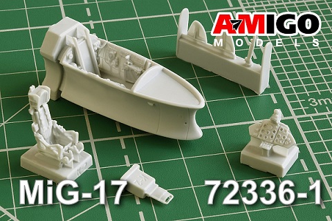 AMG72336-1 Amigo Models Кабина самолета МиГ-17 с катапультным креслом КК-2 1/72