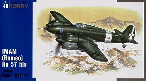 Сборная модель 48075 Special Hobby Самолет IMAM (Romeo) Ro-57Bis Italian Fighter Bomber 