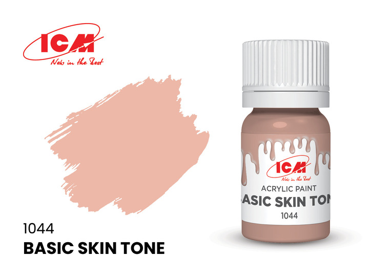 C1044 ICM Акриловая краска Основной тон кожи (Basic Skin Tone) 12мл