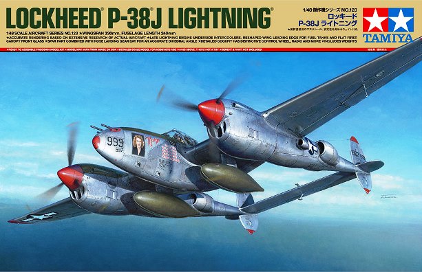 61123 Tamiya Самолет Lockheed P-38J Lightning 1/48