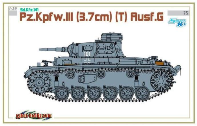 6765 Dragon Немецкий танк Pz.III (3.7cм) (T) Ausf.G (Ch-W) 1/35