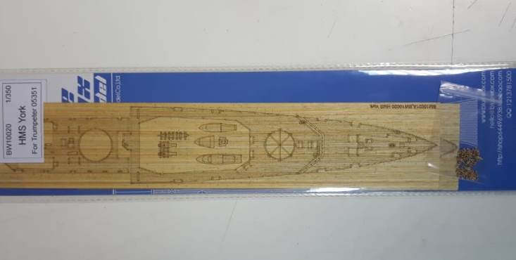 BW10020 Bluewox Model Деревянная палуба для HMS York (Trumpeter 05351) 1/350