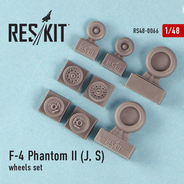 RS48-0066 RESKIT F-4 Phantom II (J, S) wheels set (for Italeri, Academy, Hasegawa, Zoukei-Mura) 1/48