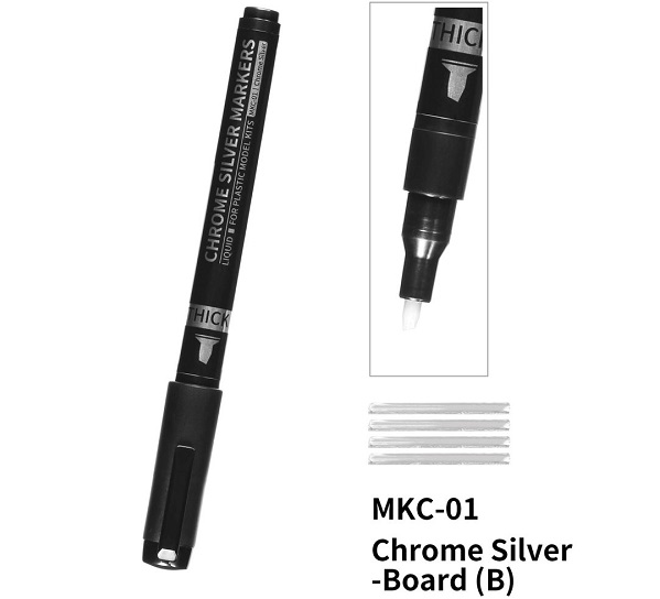 MKC-01 Dspiae Маркер Chrome Silver (толстый)