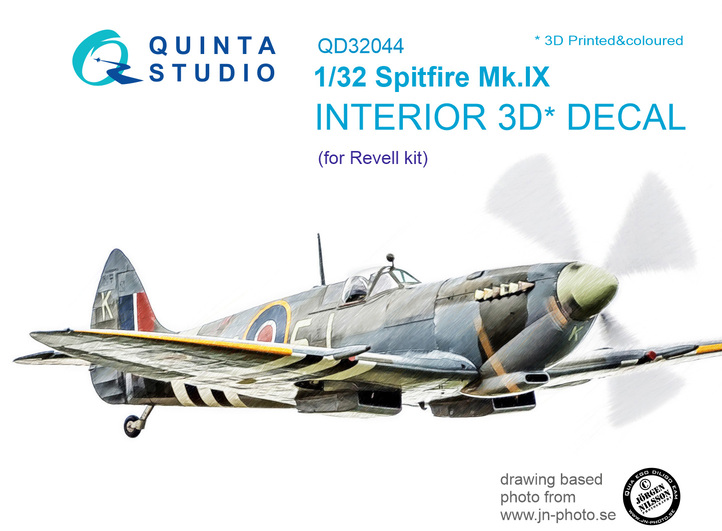 QD32044 Quinta 3D Декаль интерьера кабины Spitfire Mk. IX (Revell) 1/32
