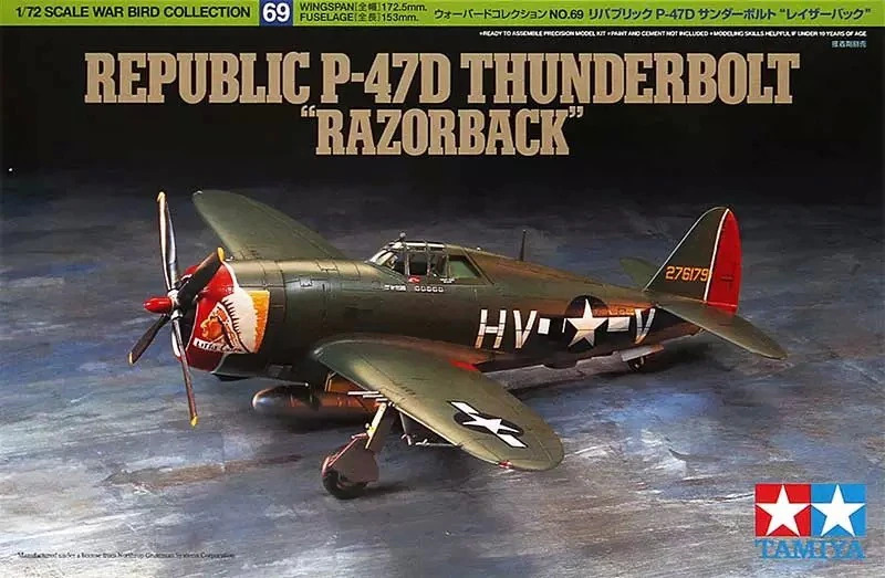 Сборная модель 60769 Tamiya Самолет Republic P-47D Thunderbolt "Razorback" 