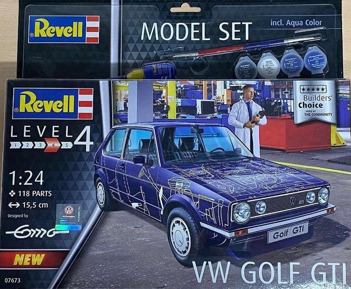 67673 Revell Подарочный набор Автомобиль VW Golf Gti "Builders Choice" 1/24