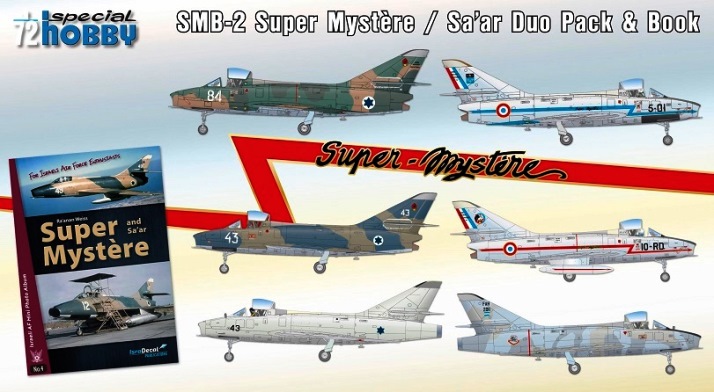 72417 Special Hobby Самолеты SMB-2 Super Mystere Duo Pack и книга 1/72