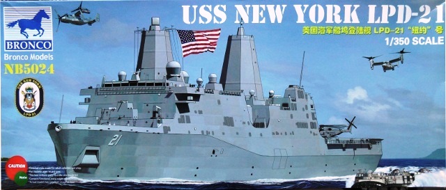 NB5024 Bronco Models Американский корабль USS "New York" (LPD-21) 1/350