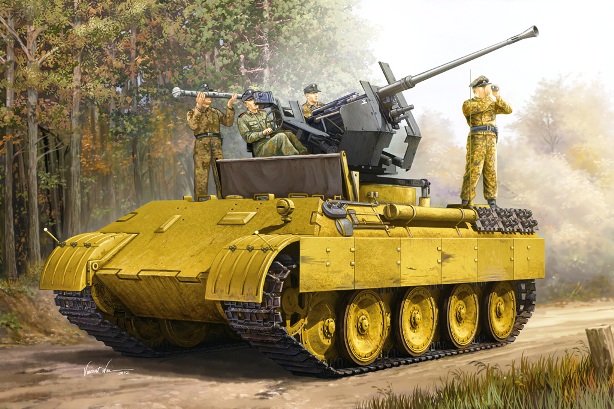 Сборная модель 82492 Hobby Boss Немецкая ЗСУ Panther Ausf.D Flak Bergepanther 