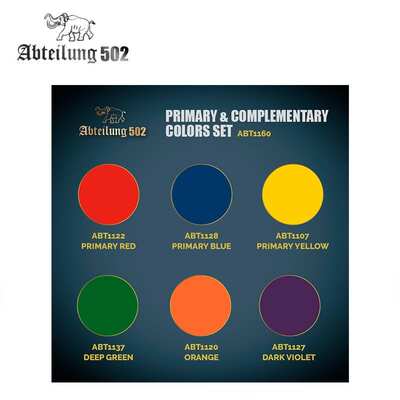 ABT1160 Abteilung 502 Набор акриловых красок PRIMARY AND COMPLEMENTARY COLORS SET (6шт)