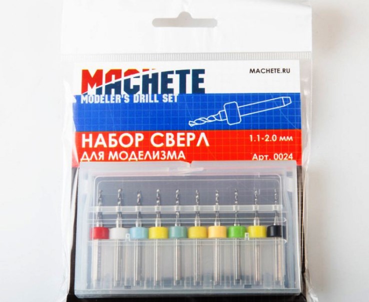 0021 Machete Набор сверл для моделизма 0.1-1.0 мм (10 шт)