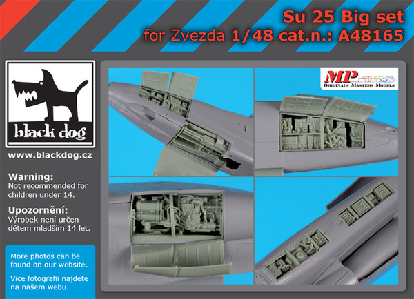 A48165 Black Dog Большой набор дополнений для Су-25 (Звезда) 1/48