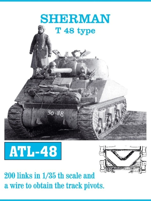 ATL-48 FRIULMODEL Металлические траки для Sherman T 48 Type Масштаб 1/35