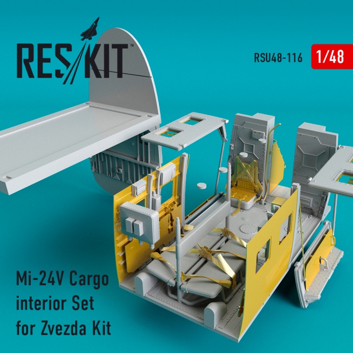 RSU48-0116 RESKIT Mi-24 (V) Cargo interior Set (for Zvezda) 1/48