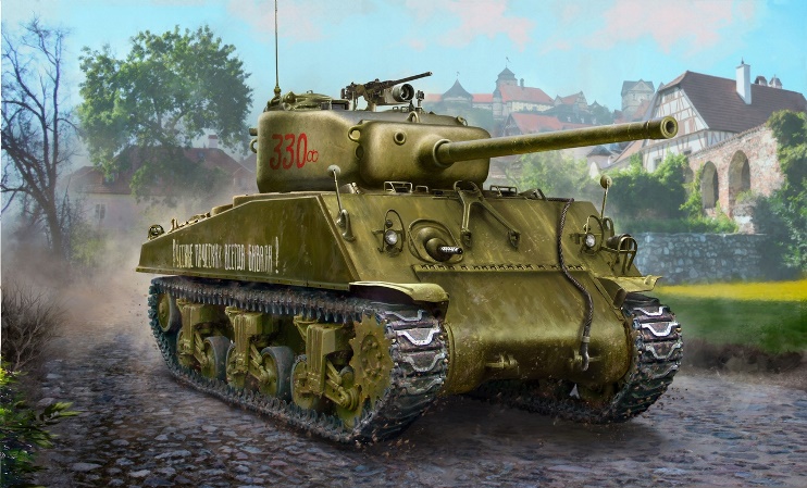 3645 Звезда Танк Шерман M4A2 с 76мм пушкой (РККА) 1/35