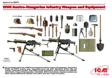 35671 ICM Вооружение и снаряжение Австро-Венгрской пехоты ( 1я Мировая Война) Масштаб 1/35