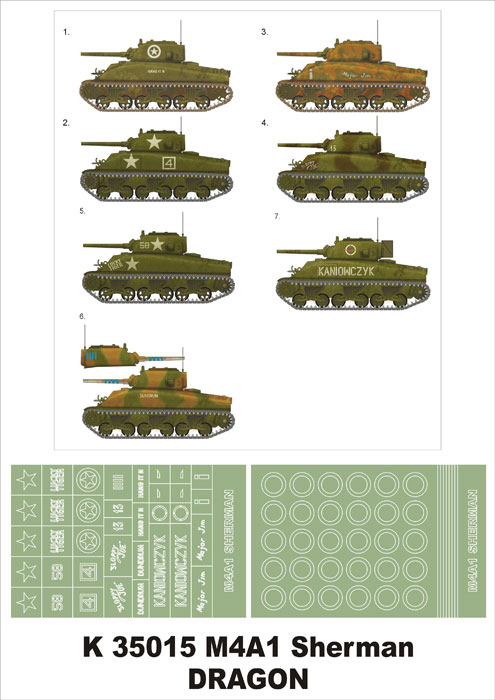 K35015 Montex Набор масок для танка M4A1 Sherman (Tamiya) Масштаб 1/35