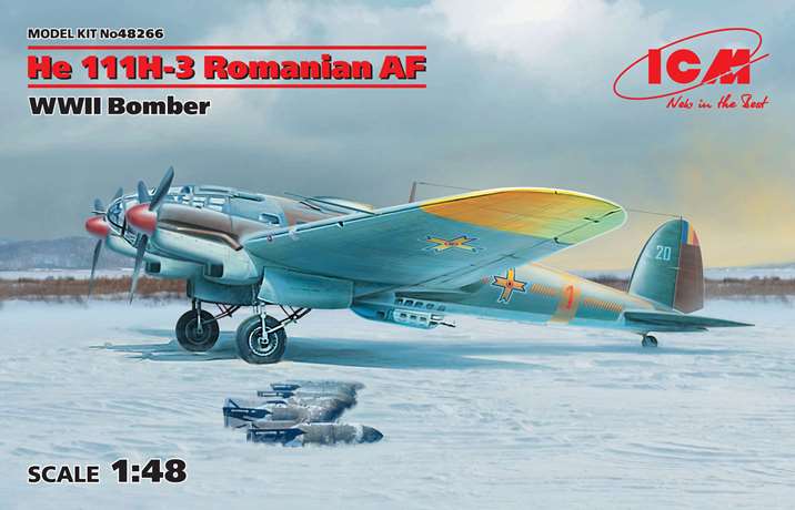 48266 ICM He 111H-3 Бомбардировщик ВВС Румынии 1/48