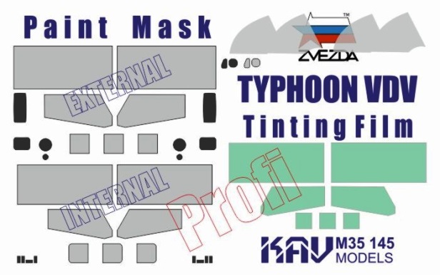 M35145 KAV Models Окрасочная маска на Тайфун ВДВ К-4386 Профи (Звезда) 1/35