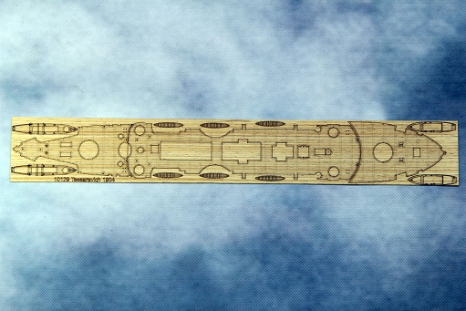 AW10129 Artwox Model Деревянная палуба для броненосца Цесаревич 1904 (Trumpeter 05338)