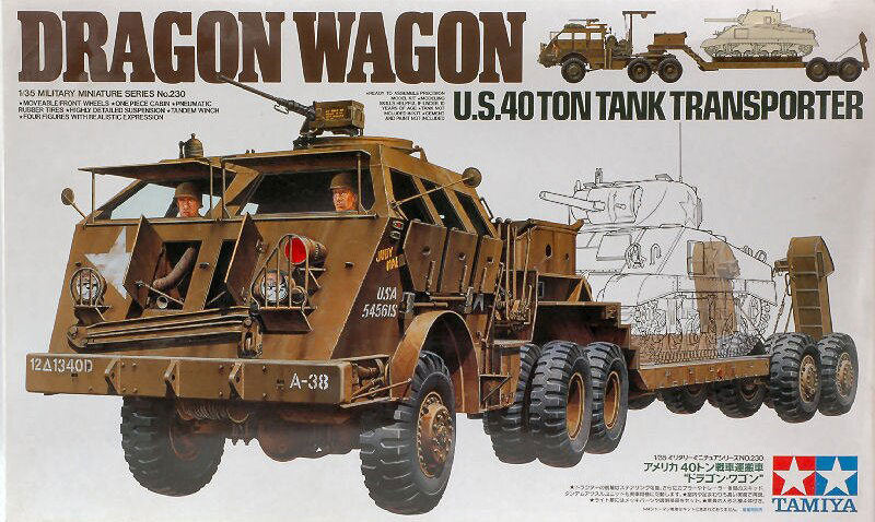 35230 Tamiya Американский танковый транпортер Dragon Wagon с прицепом 1/35