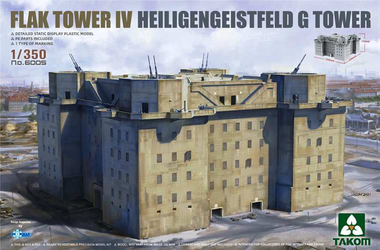 6005 Takom FLAK Tower IV Heiligengeistfeld G Tower 1/350