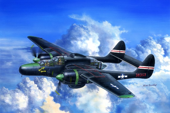 81732 Hobby Boss Самолет P-61C Black Widow Масштаб 1/48