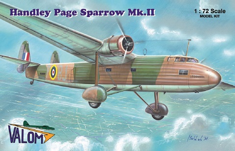 72058 Valom Самолет Handley Page Sparrow Mk.II Масштаб 1/72