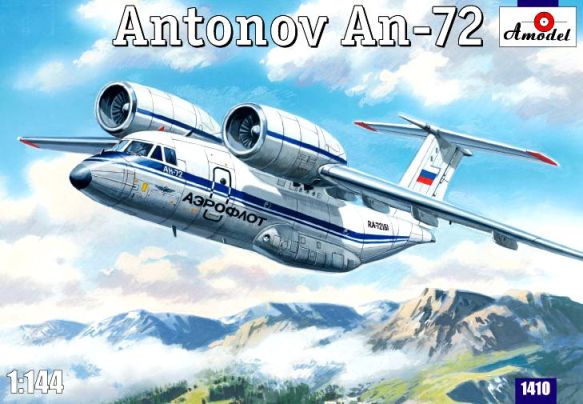  Сборная модель 1410 Amodel  Самолет Антонов Ан-72 