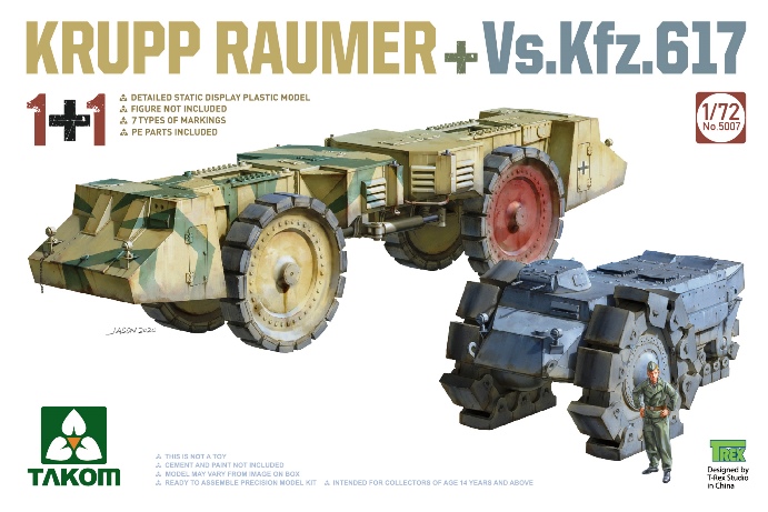 5007 Takom Машины разминирования Krupp Raumer и Vs.Kfz.617 1/72