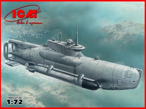 S.007 ICM Германская сверхмалая подводная лодка XXVIIB "Seehund" (поздняя) Масштаб 1/72