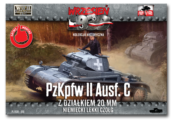 010 First To Fight Танк Pz.Kpfw. II Ausf.C w/20mm gun Масштаб 1/72