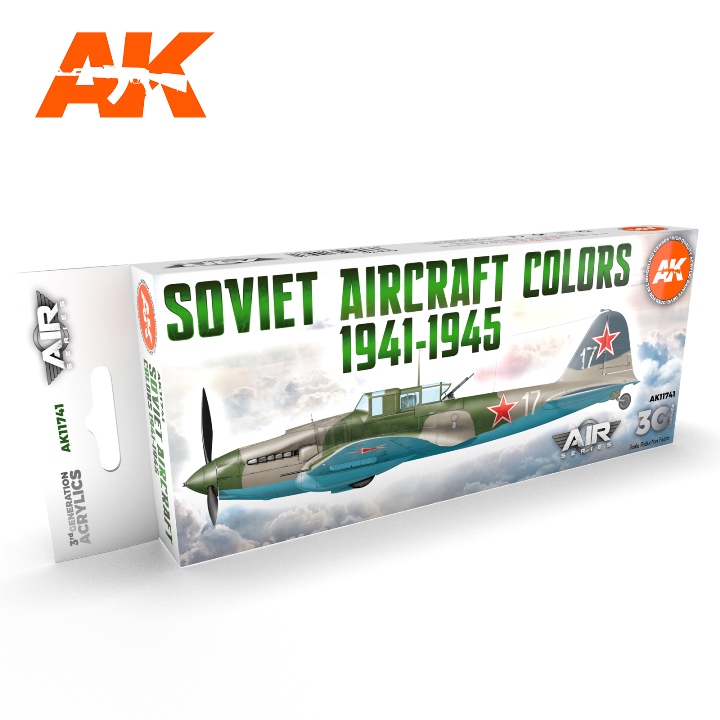 AK11741 AK Interactive Набор акриловых красок 3G "Авиация СССР 1941-45гг"(8 красок)