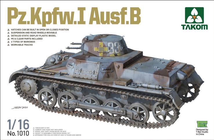 1010 Takom Танк Pz.Kpfw.I Ausf.B 1/16