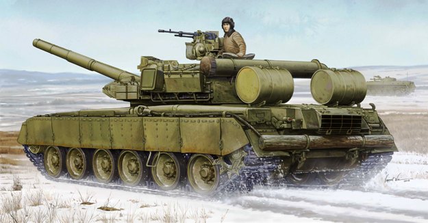 Сборная модель 05581 Trumpeter Танк Т-80БВД Украинская модификация)