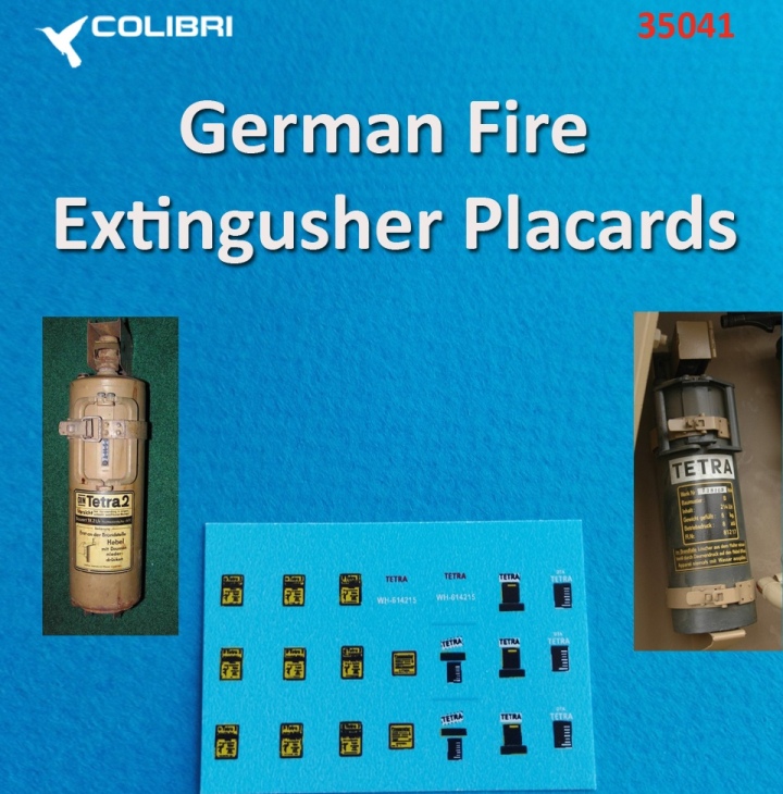35041 Colibri Decals Декали German Fire Extingusher Placards 1/35