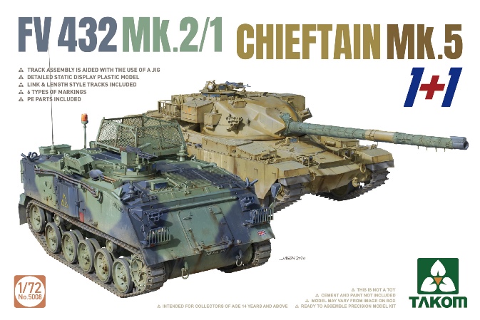 5008 Takom Бронетранспортер FV 432 MK.2/1 и Танк Chieftain MK.5 1/72