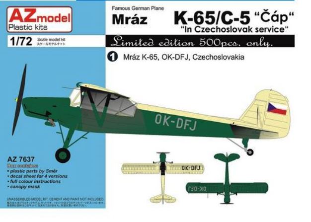 7637 AZmodel Самолёт Mraz K-65/C-5 "Cap" 1/72