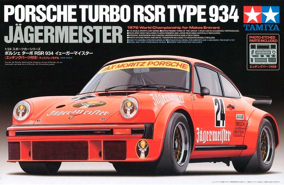 24328 Tamiya Автомобиль Porsche Turbo RSR Type 934 Jagermeister 1/24